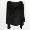 Blusa negra drapeada Marca Express