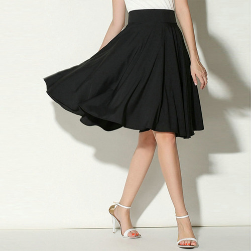 Falda negra hasta la rodilla Old - Glow Fashion