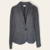 Merona Petite Blazer gris de dos botones para mujer