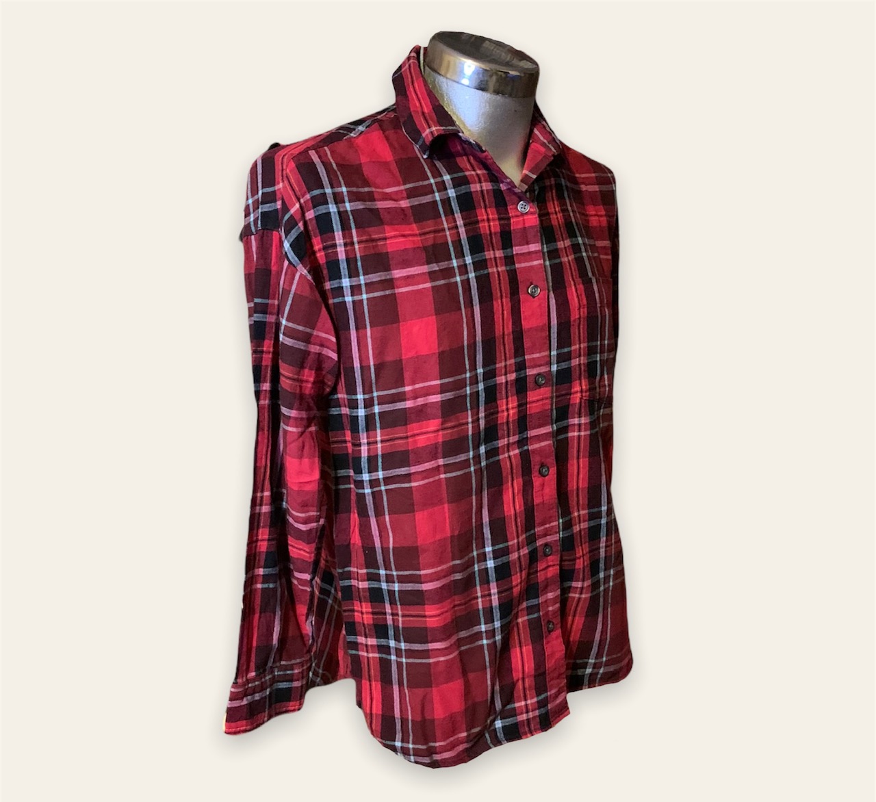 Aplaudir coser solitario Camisa a cuadros roja con negro Marca Old Navy Unisex - Glow Fashion
