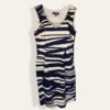 Vestido blanco rayas azules	Marca Nine West