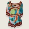 Blusa Bcbgmaxazria Blusa retro tropical Blusa de colores