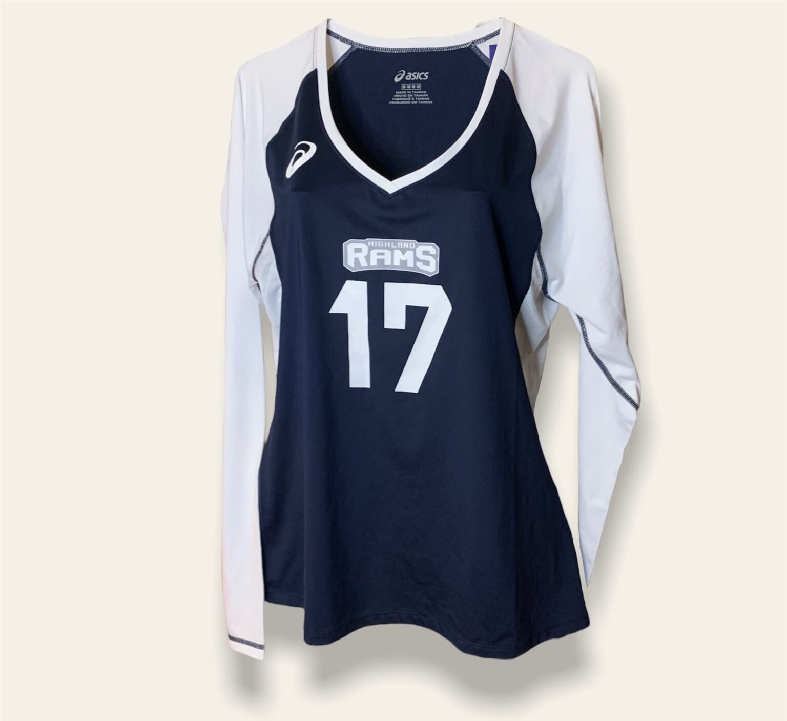 Playera rams mujer azul marino Playera rams mujer cuello v - Glow Fashion