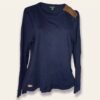 Sueter azul marino Ralph Lauren de mujer Sueter con parche en los codos