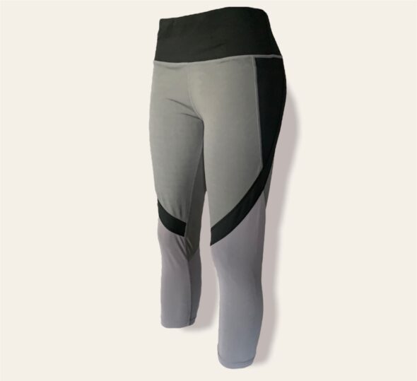 leggings gris capri mujer