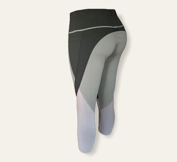 leggings gris capri mujer