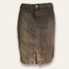 Falda mezclilla Banana Republic dama Falda cafe mezclilla a la rodilla