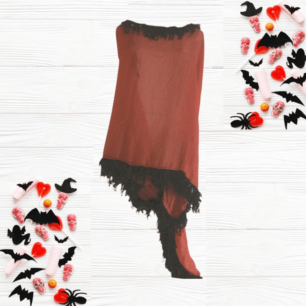 bufanda roja con negro flecos para mujer