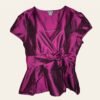 Blusa saten con cinturon marca Ann Taylor dama Blusa saten marca Ann Taylor dama Blusa fiusha saten de vestir