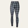 Legging marca Cuddl Duds gris Legging gris a cuadros de mujer