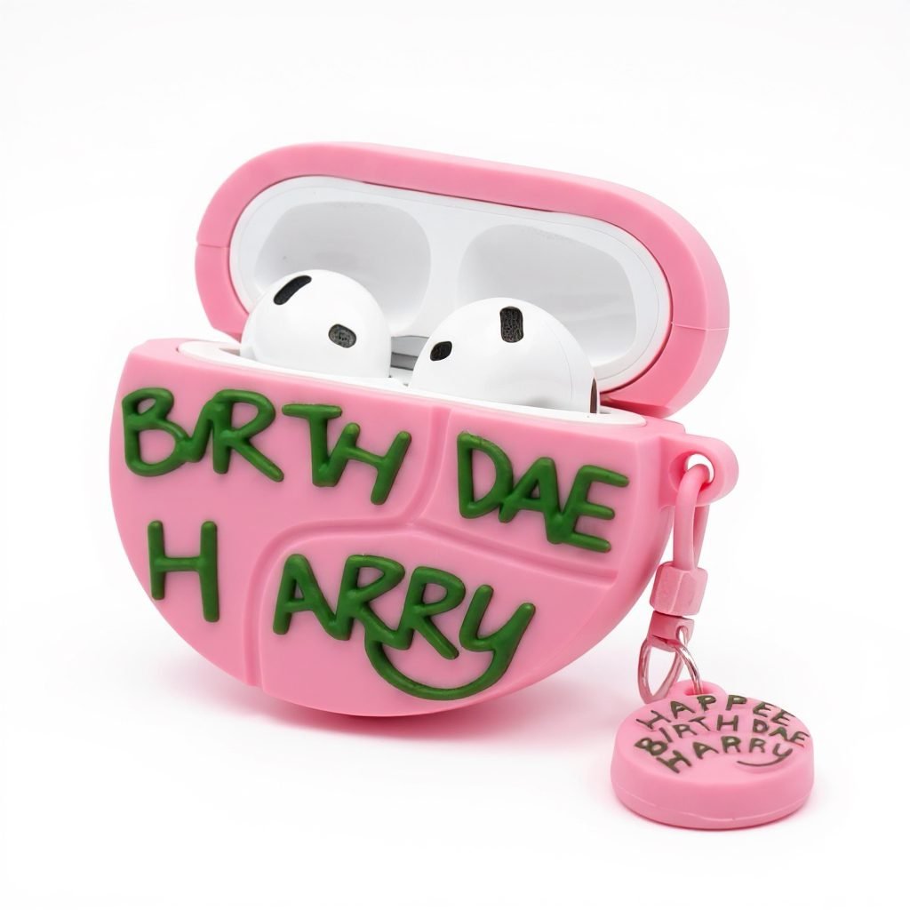 Funda silicona pastel rosa Harry Potter para AirPods 4 kawaii diseño mágico